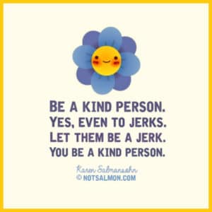 poster kind person jerk flower LARGE