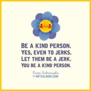 poster kind person jerk flower LARGE