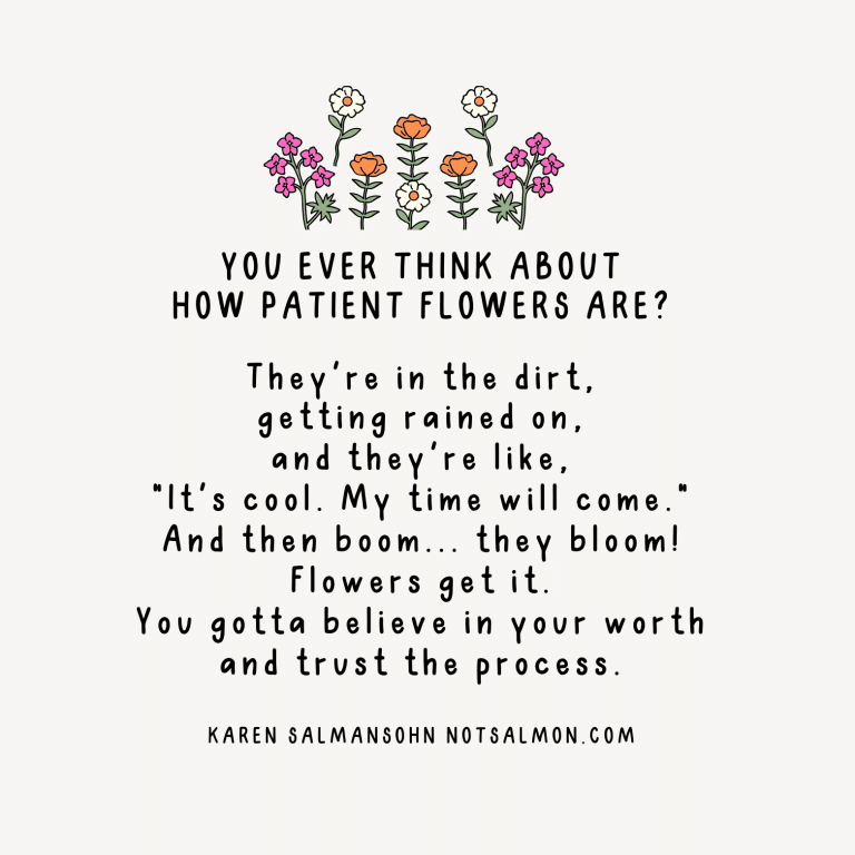 trust the process flower metaphor