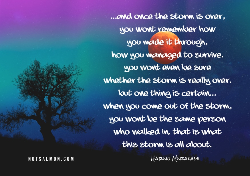 one of my favorite haruki murakami quotes on surviving challenges