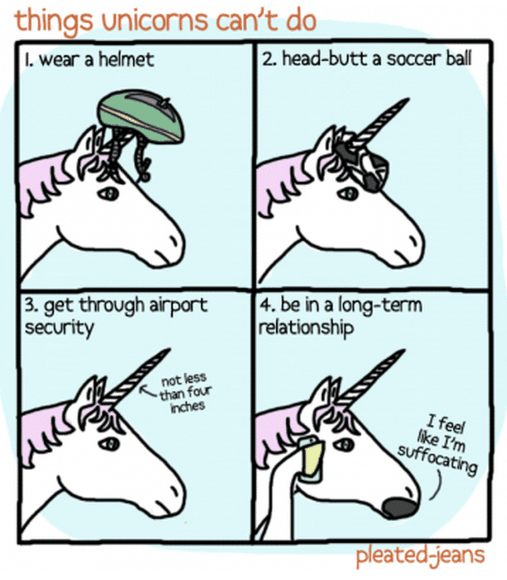 funny unicorn joke about things unicorns can't do