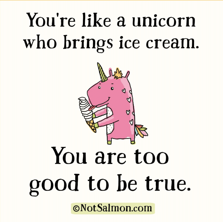 Funny Unicorn saying about ice cream and friendship