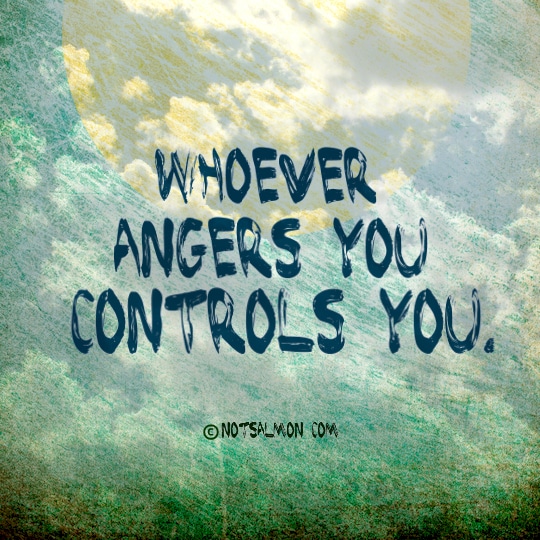 quote whoever angers you controls you move on