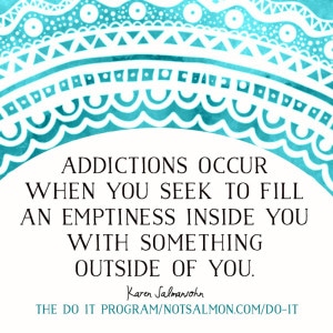 addiction recovery quote emptiness