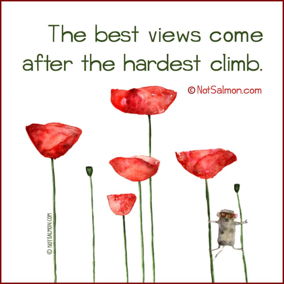 happiest life quotes the hardest climb
