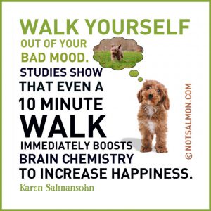 walk yourself out of a bad mood