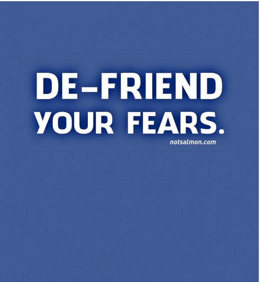 defriend your fears humorous quote about life