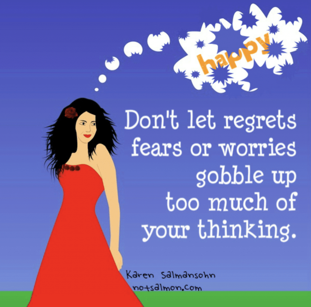 don't let worries gobble up thinking humorous reminder