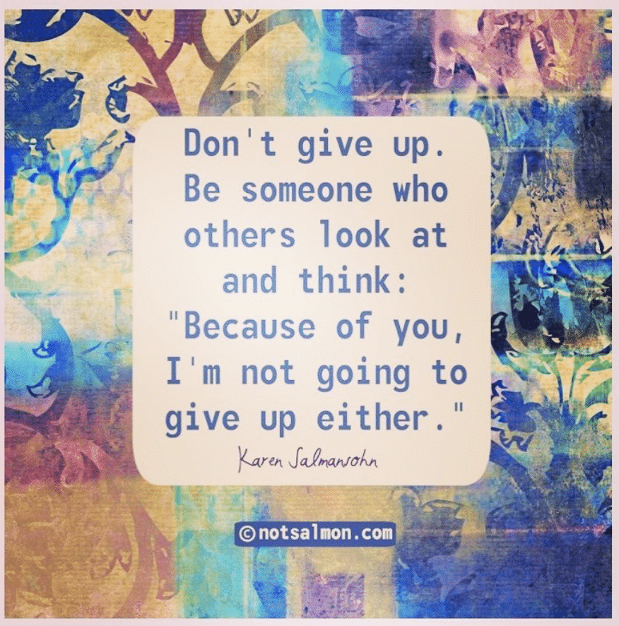 don't give up inspiration quote