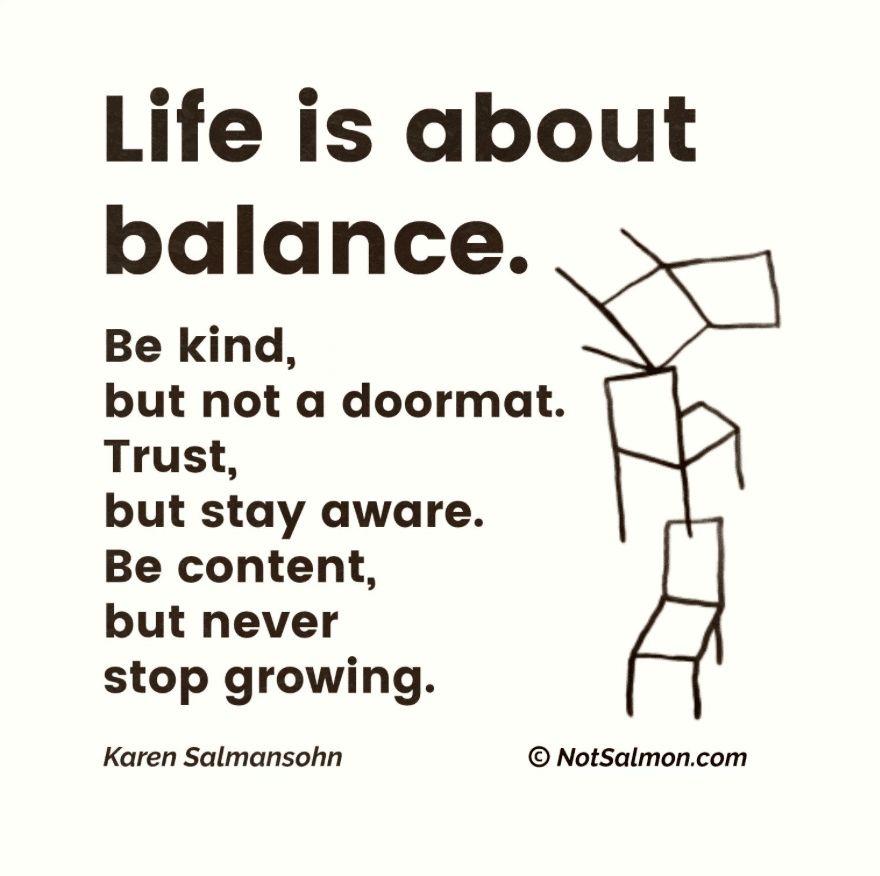 life is about balance quote