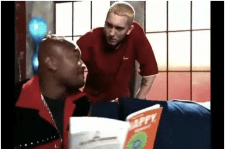 how to be happy dammit in eminem video