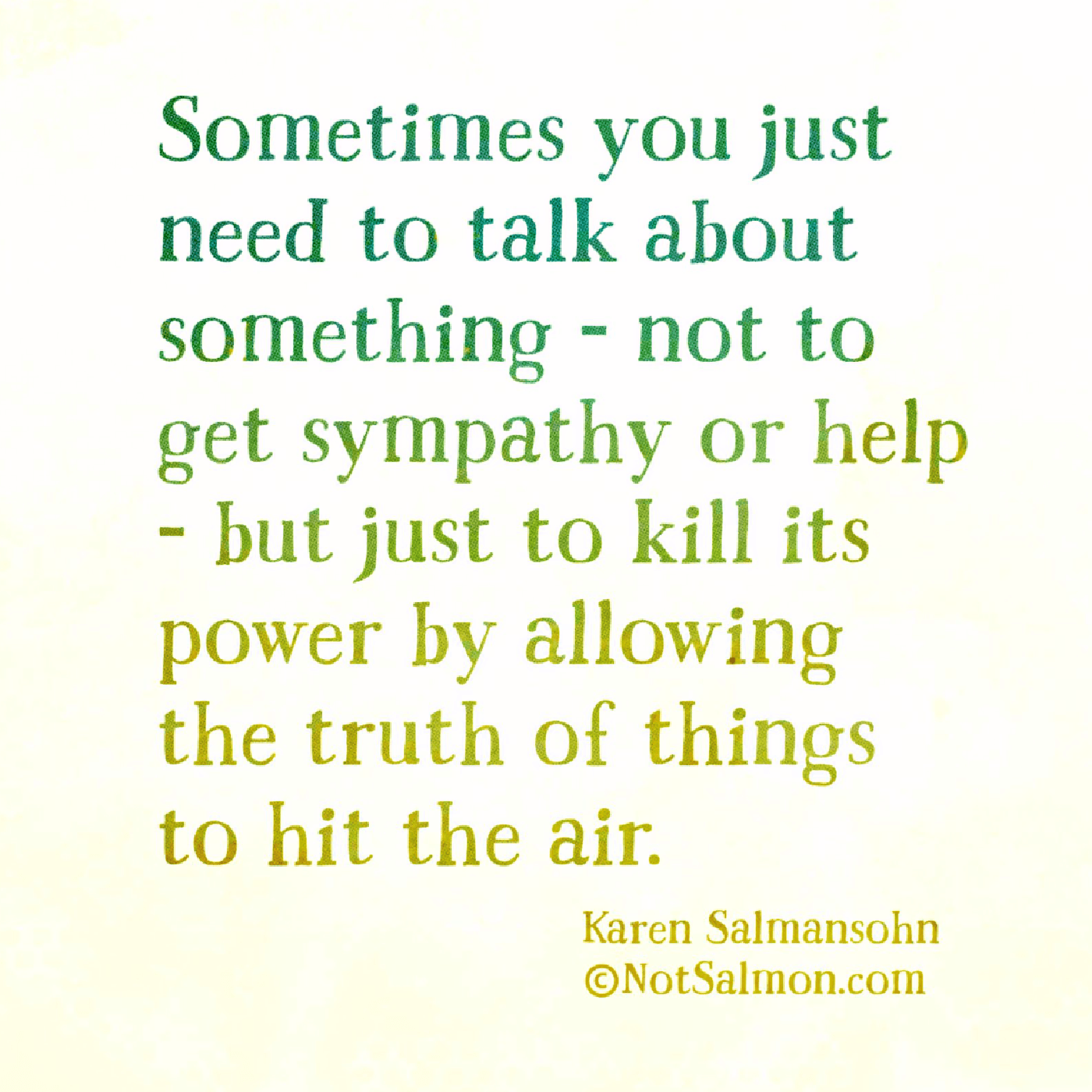 talk to someone