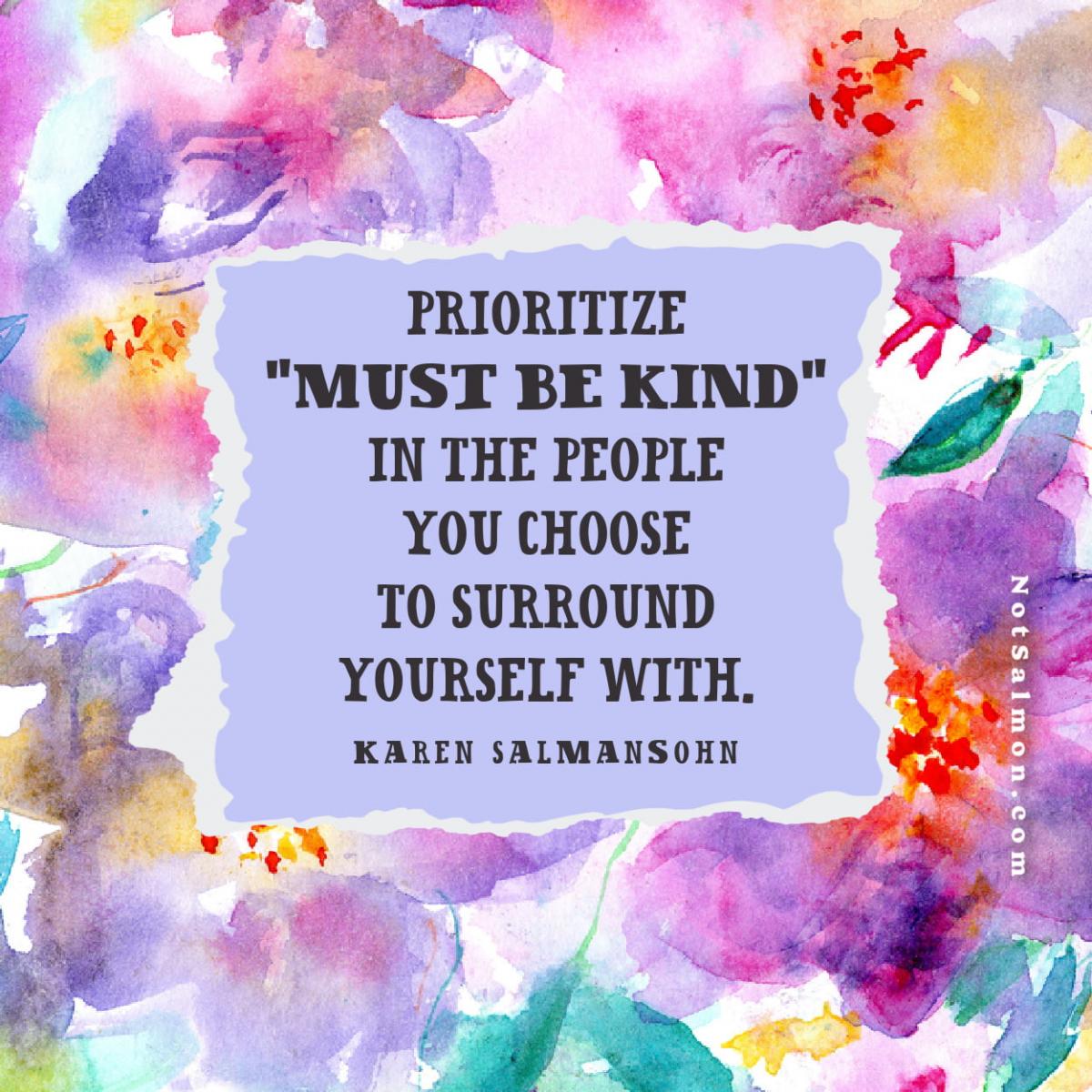 be happier prioritize being kind