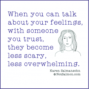 talk about feelings with someone you trust