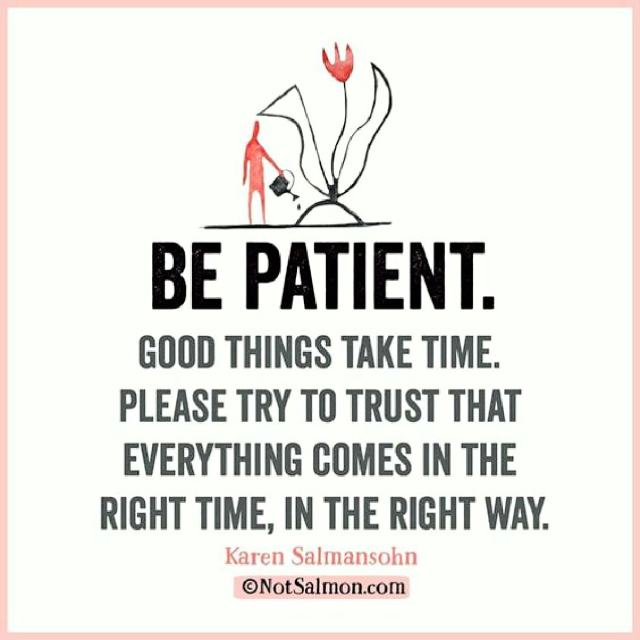 Be Patient Good Things Take Time