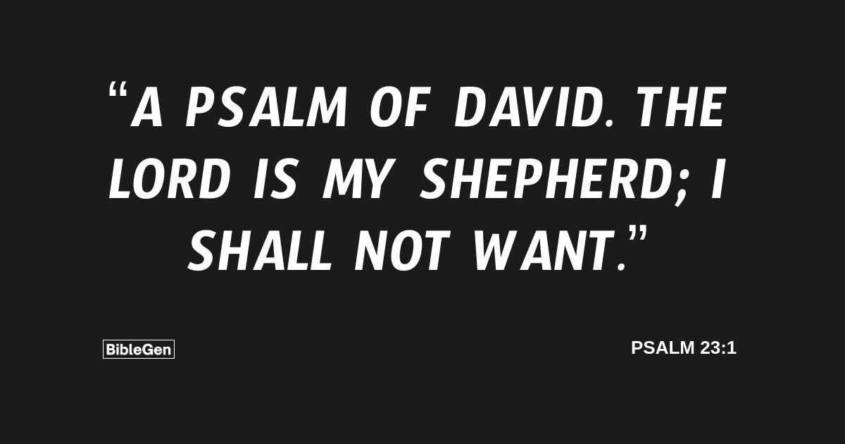 lord is my shephard